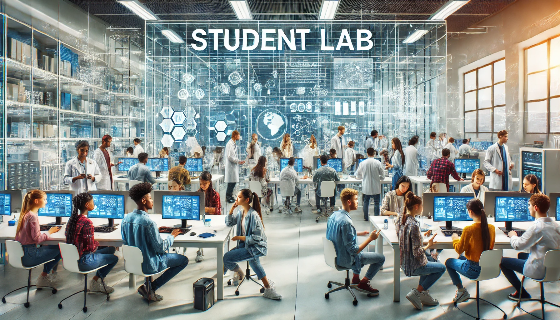 Opening Student Lab and first student